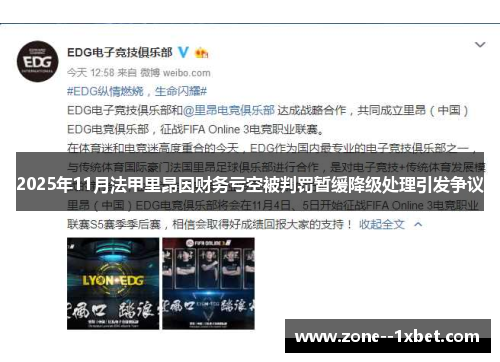 2025年11月法甲里昂因财务亏空被判罚暂缓降级处理引发争议 2025年11月法甲里昂因财务亏空被判罚暂缓降级处理引发争议